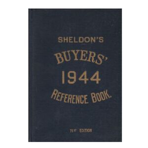 Sheldon's Buyers Guide 1944 Reference Book Sourcing For Fabrics Linens More